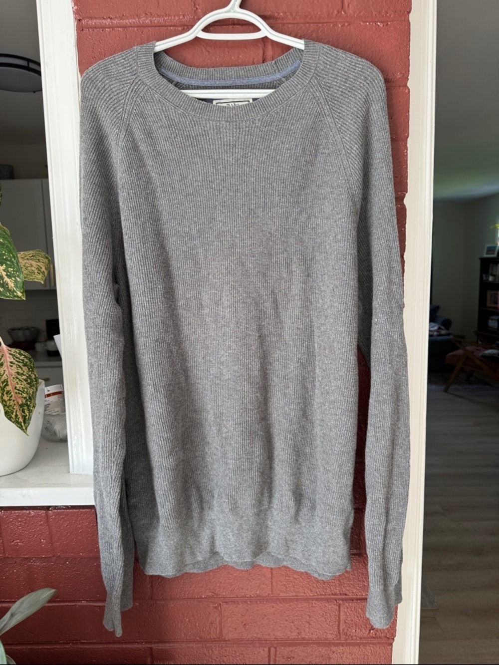 Jos. A. Bank 100% Cotton Men's Grey Crewneck Sweater
